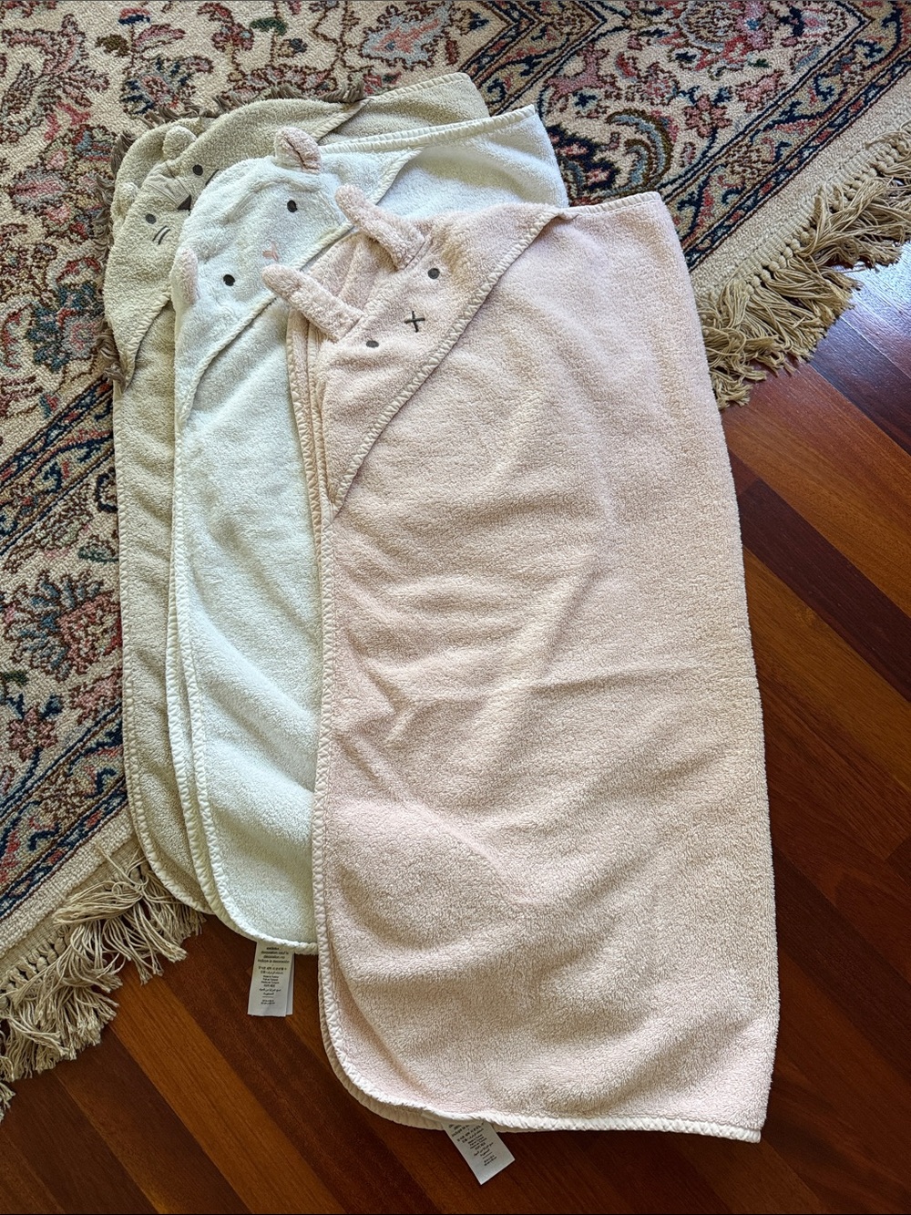 Pottery Barn Kids Cozy Hooded Terry Kids Towels - Set Of 3